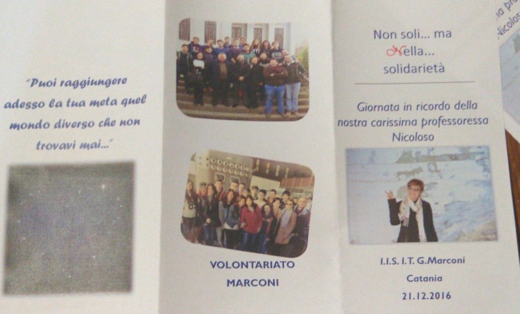 Al Marconi di Catania una giornata di solidarietà in onore della docente Nella Nicoloso